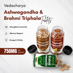 Ashwagandha, Triphala, Brahmi Tablet Combo