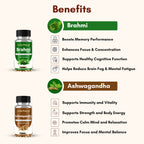 Ashwagandha, Brahmi Tablets Combo