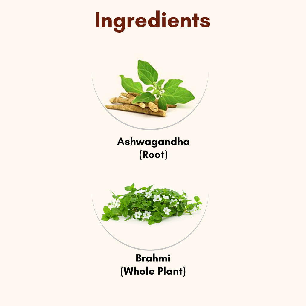 Ashwagandha, Brahmi Tablets Combo