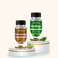 Ashwagandha, Brahmi Tablets Combo