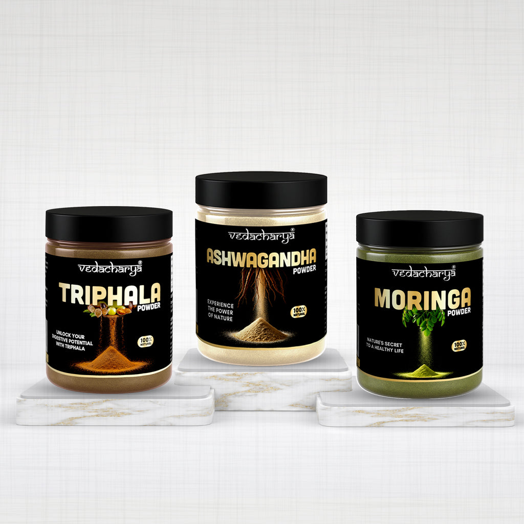 Ashwagandha, Moringa & Triphala Powder Combo