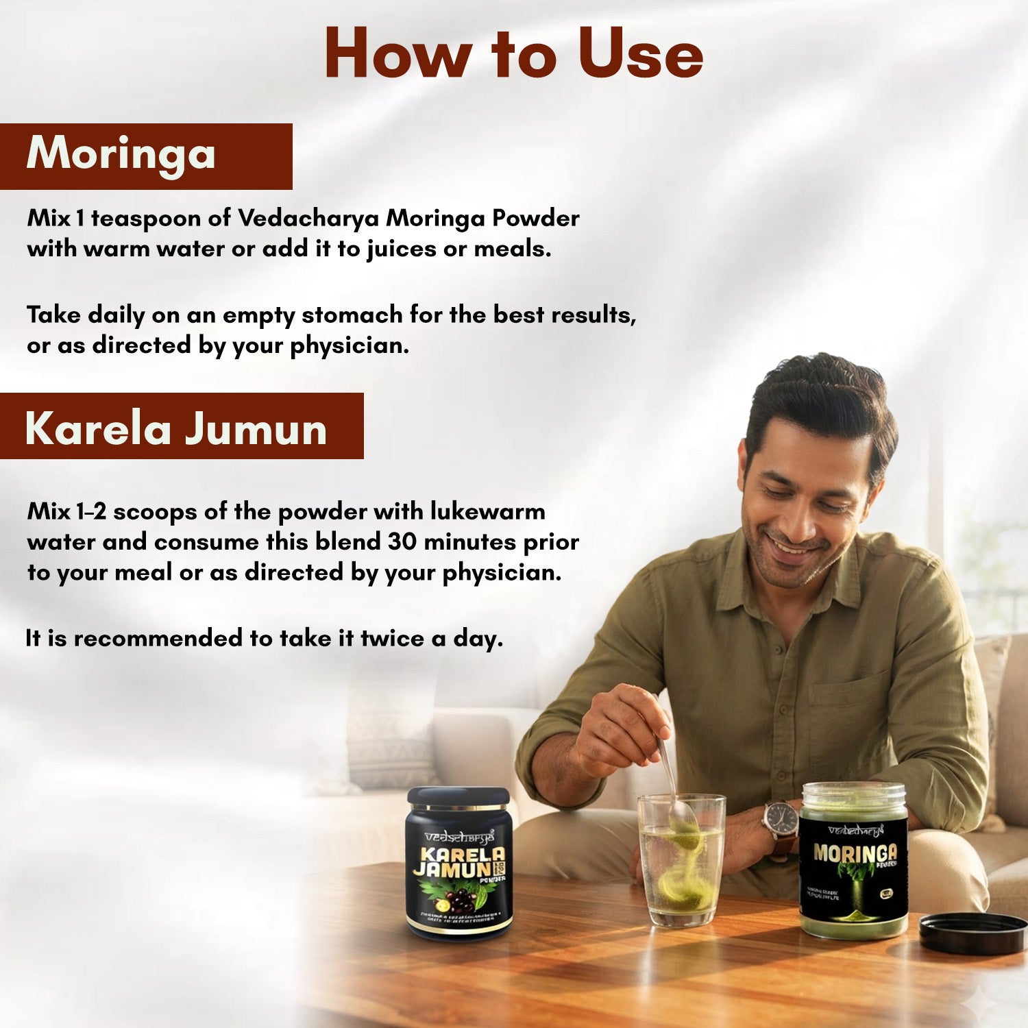 Karela Jamun & Moringa Powder Combo