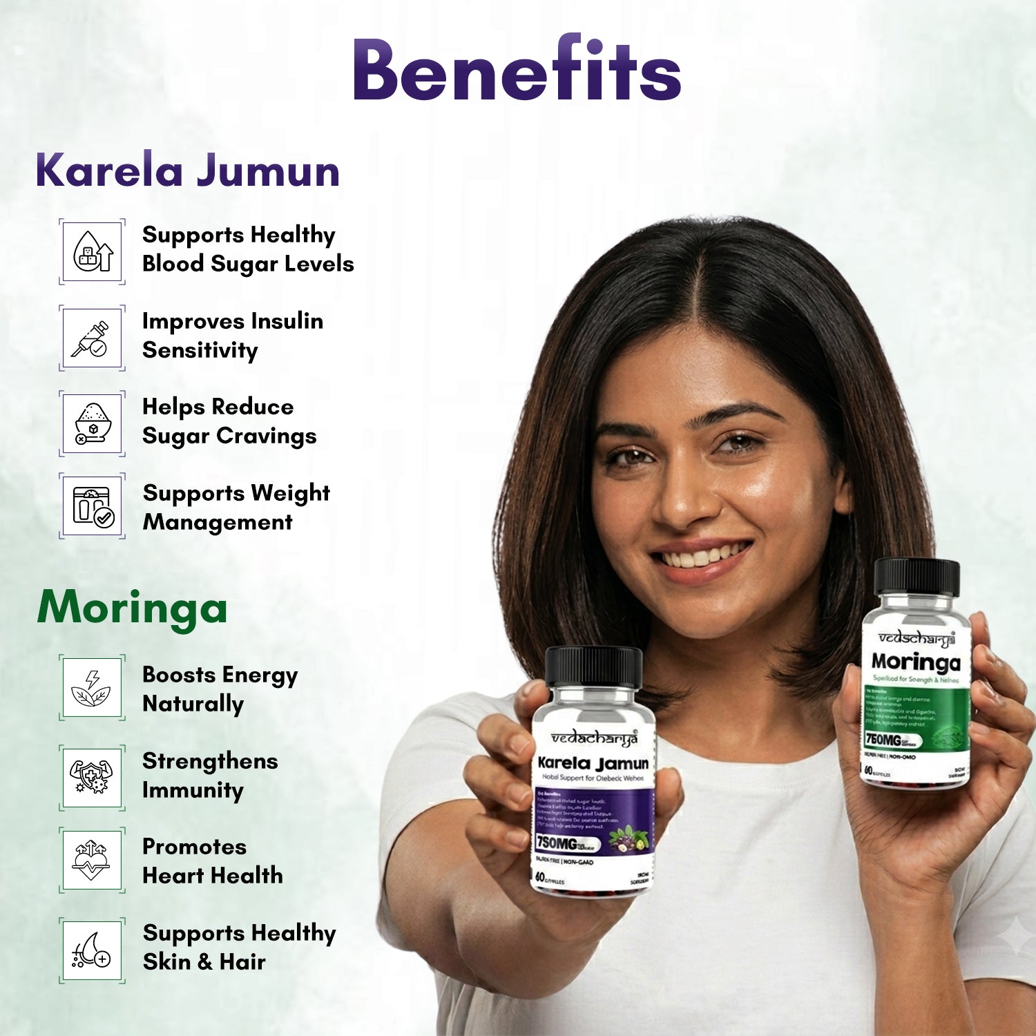 Karela Jamun, Moringa Capsules Combo