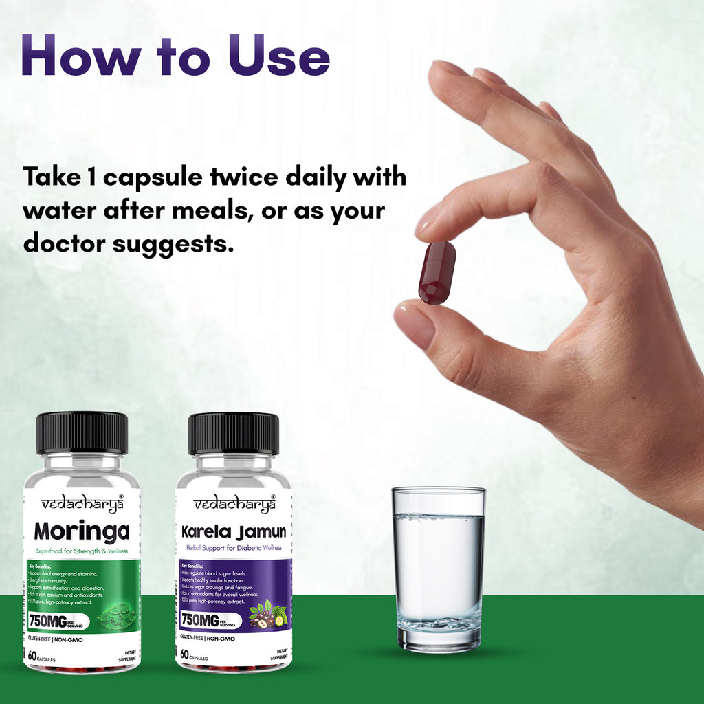 Karela Jamun, Moringa Capsules Combo