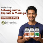 Ashwagandha,Triphala & Moringa Capsules Combo