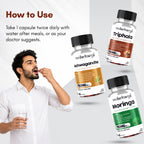 Ashwagandha,Triphala & Moringa Capsules Combo