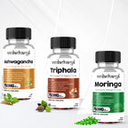 Ashwagandha,Triphala & Moringa Capsules Combo