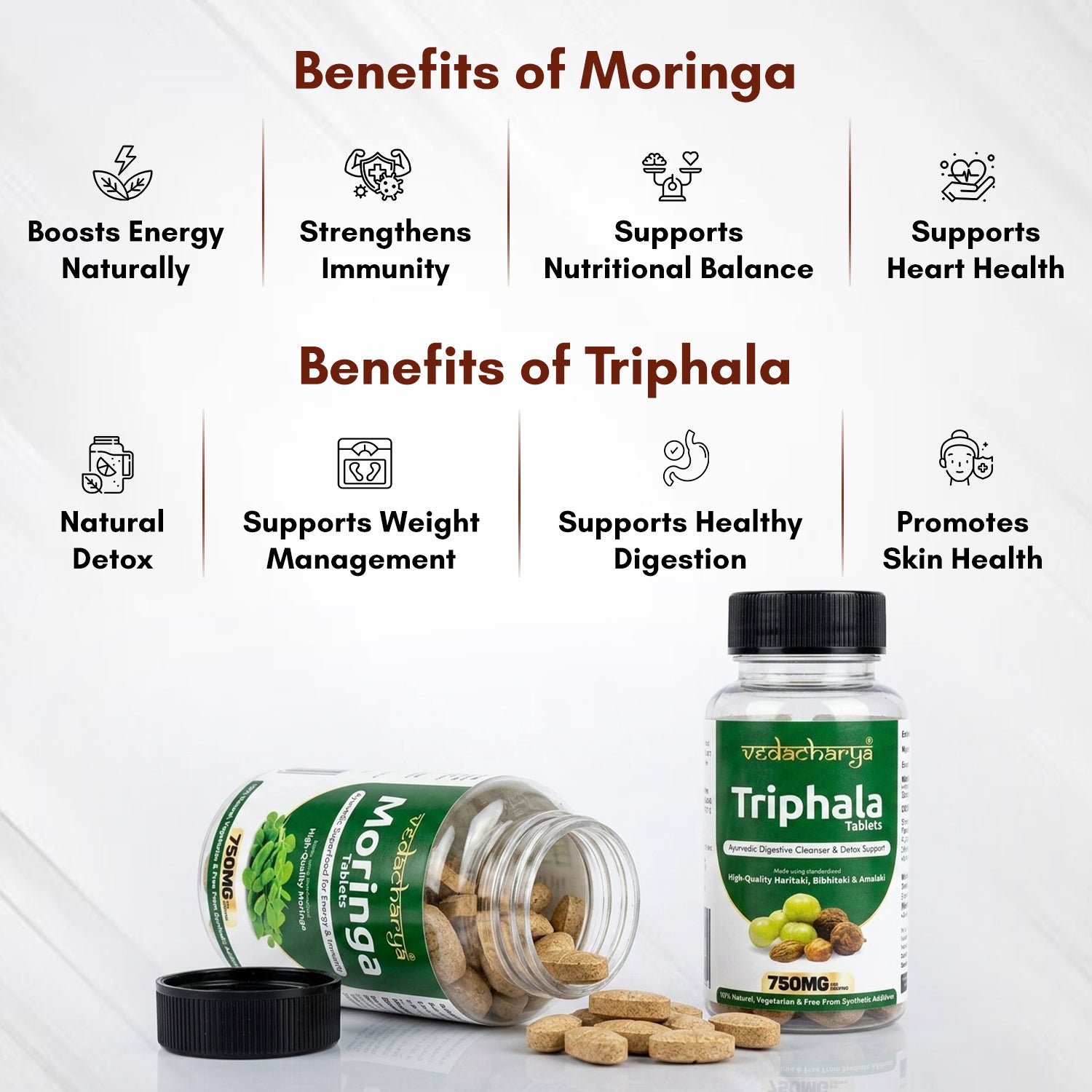 Moringa and Triphala Tablets Combo