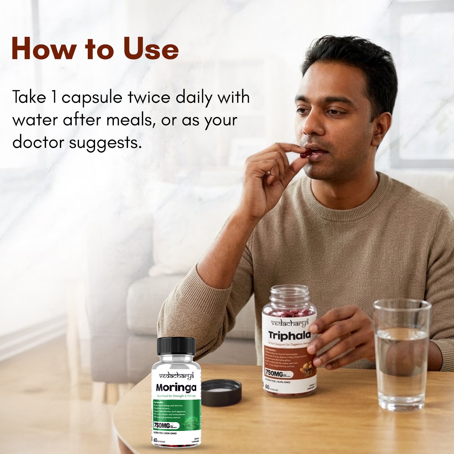 Triphala, Moringa Capsules Combo