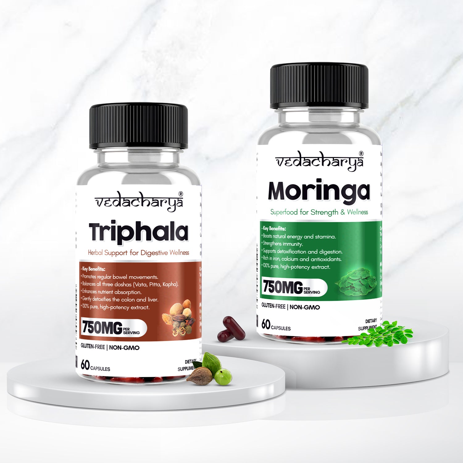 Triphala, Moringa Capsules Combo