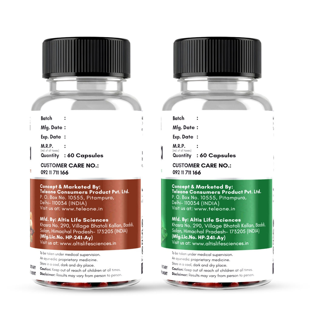 Vedachrya Triphala, Moringa Capsules Combo