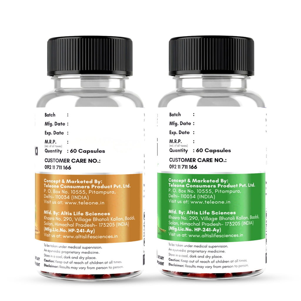 Ashwagandha, Brahmi Capsules Combo