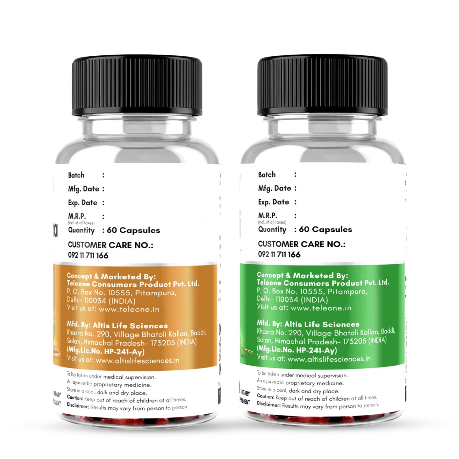 Ashwagandha, Brahmi Capsules Combo