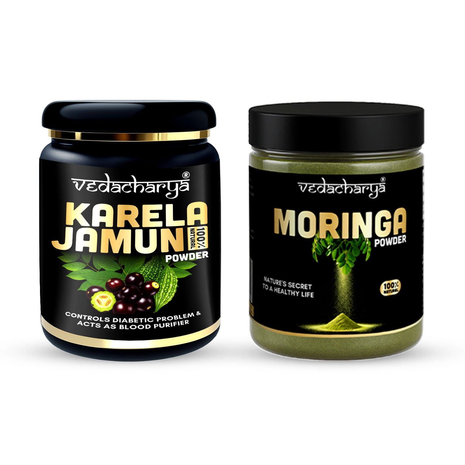 Karela Jamun & Moringa Powder Combo