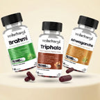Vedacharya Ashwagandha, Triphala & Brahmi Capsules Combo