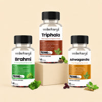 Ashwagandha, Triphala & Brahmi Capsules Combo