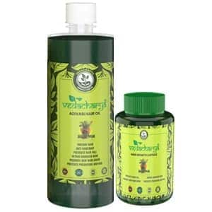 Vedacharya Hair oil & Hair Growth Capsules Combo