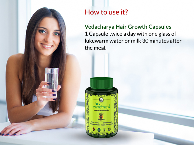 Vedacharya Hair oil & Hair Growth Capsules Combo